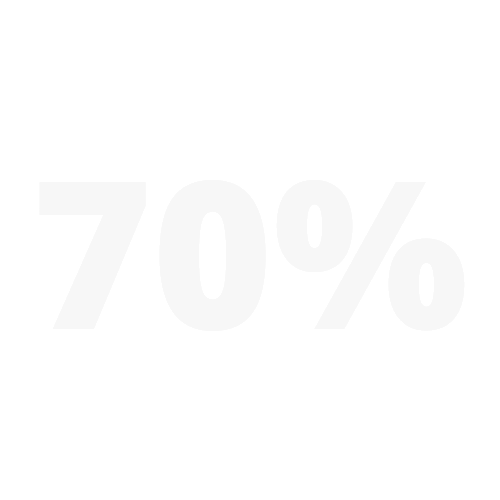 Znak 70% - wskazujący udział procentowy kursantów naszych obozów żeglarskich na mazurach